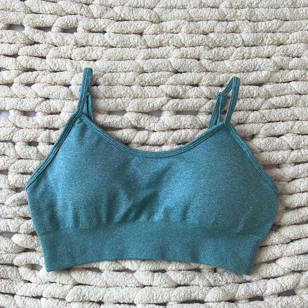 Turquoise sports bra
